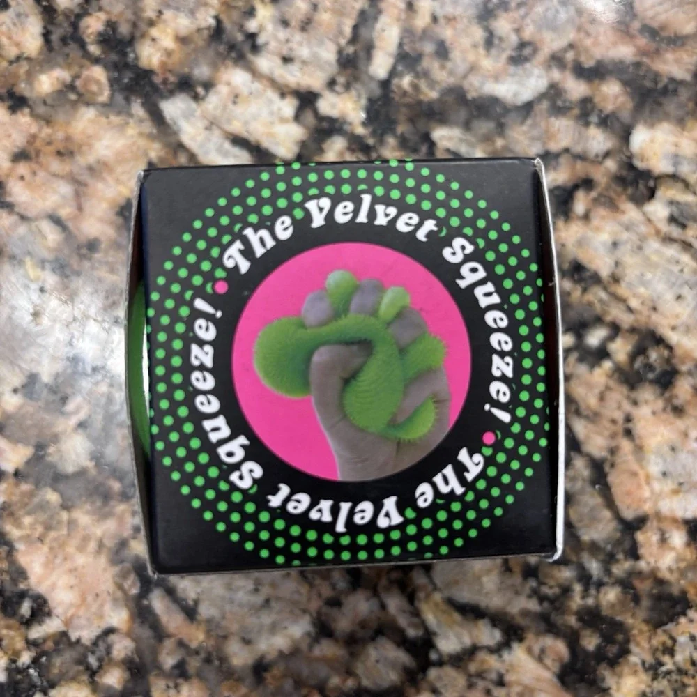Needoh Fuzzball The Velvet Squeeze Nee Doh Green Rare New